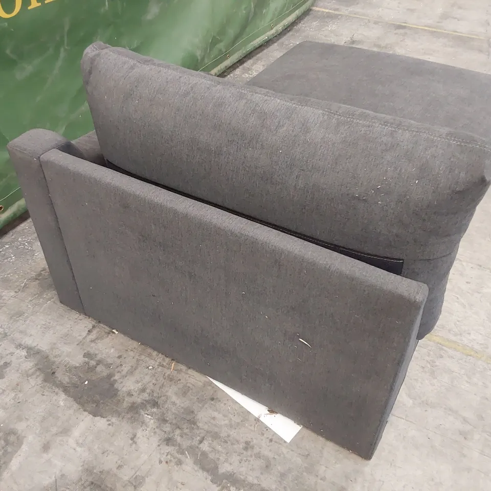DESIGNER CHAISE SECTION GREY FABRIC 