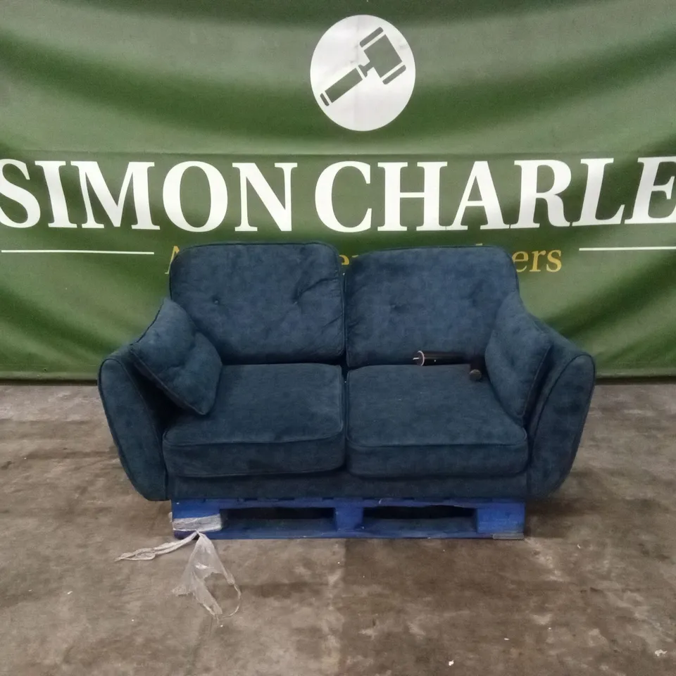 PAULO FABRIC 2 SEATER SOFA - NAVY