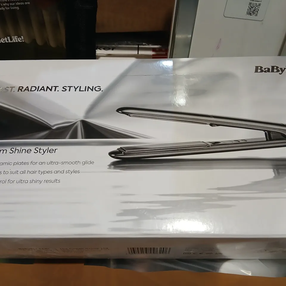 BABYLISS TITANIUM SHINE STYLER – HAIR STRAIGHTENER (BOXED)