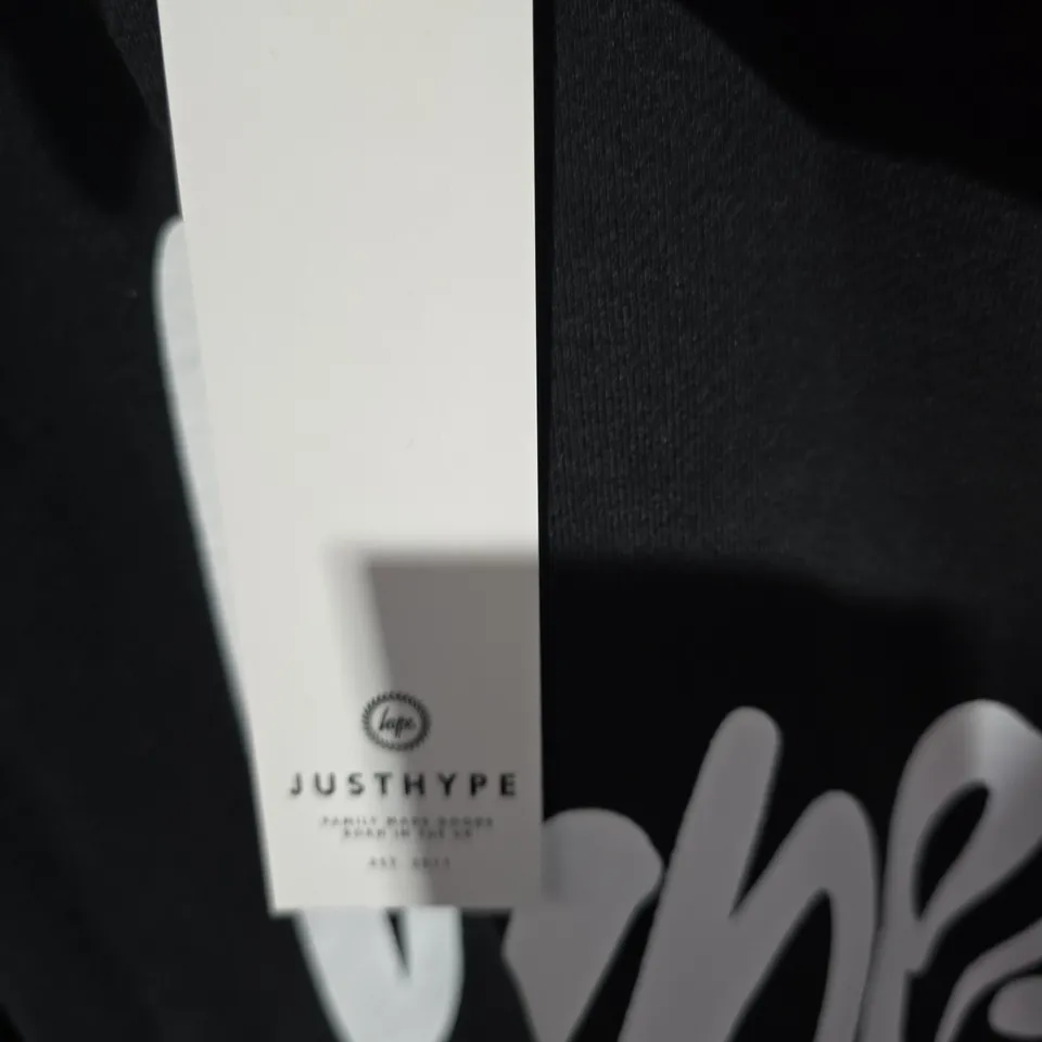 JUSTHYPE HOODIE - BLACK - ADULT LARGE