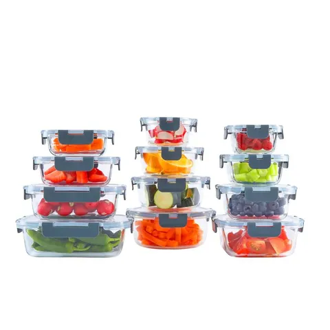 BOXED NEO GLASS FOOD STORAGE CONTAINER SET WITH LIDS (1 BOX)