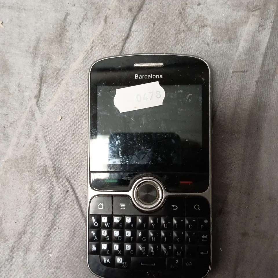 MOBILE PHONE  – BLACK, ORANGE BRANDING (BARCELONA LABEL ON SCREEN)