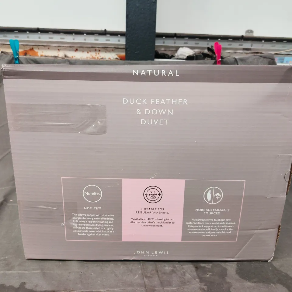 JOHN LEWIS NATURAL DUCK FEATHER & DOWN DUVET