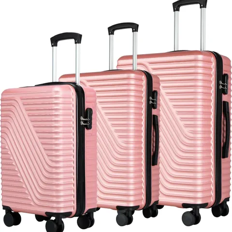 BOXED NEO PINK HARD SHELL LUGGAGE SUITCASE (1 BOX)