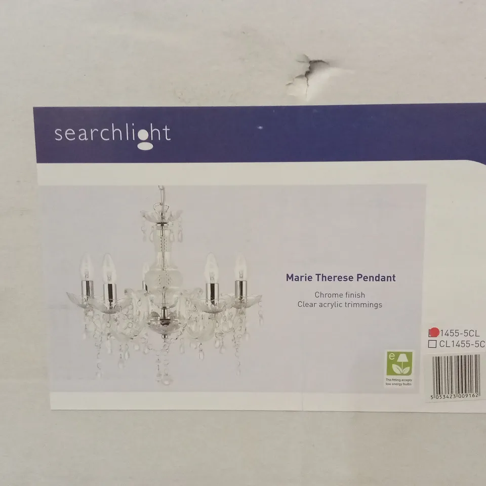 BOXED SEARCHLIGHT MARIE THERESE PENDANT 