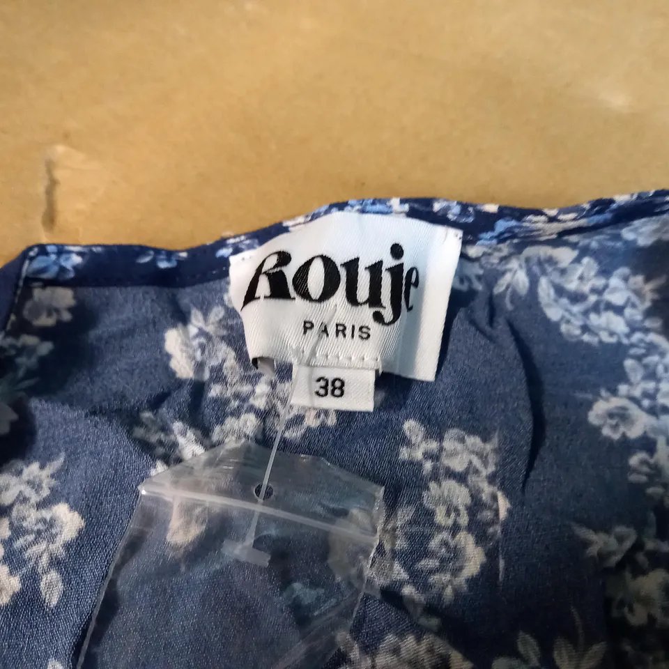 ROUJE PARIS FLORAL WRAP DRESS - SIZE 38