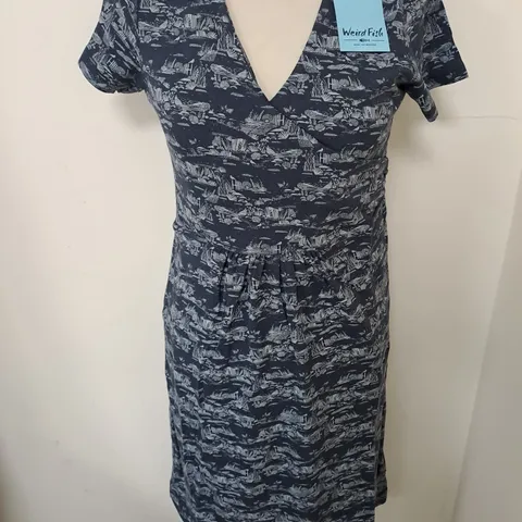 WEIRD FISH SIMMEE PRINTED MODAL WRAP DRESS - 8