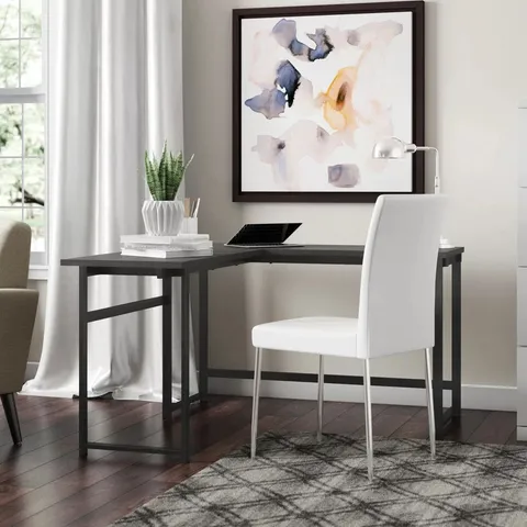 BOXED FERRILL L-SHAPE DESK - ESPRESSO (1 BOX)