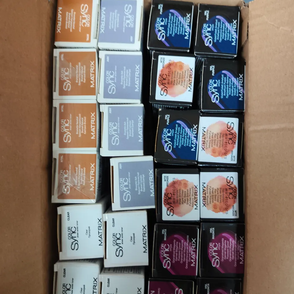 APPROXIMATELY 20 ASSORTED MATRIX SO COLOUR SYNC HAIR COLOURS 