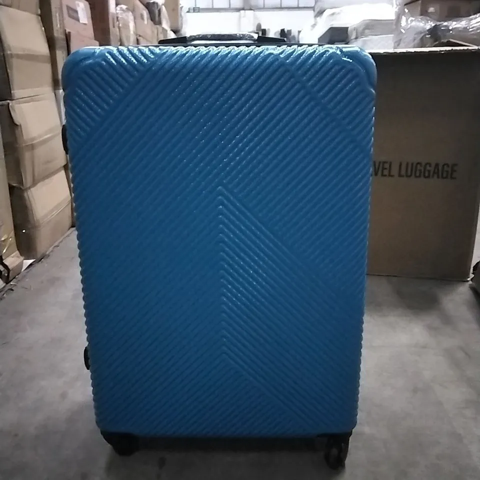 BOXED NEO BLUE HARD SHELL LUGGAGE SUITCASE (1 BOX)