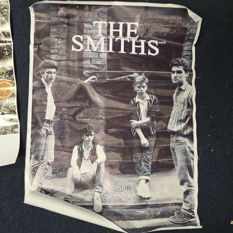 FOUR MUSIC POSTERS: THE STONE ROSES, THE SMITHS, RADIOHEAD OK COMPUTER AND OASIS