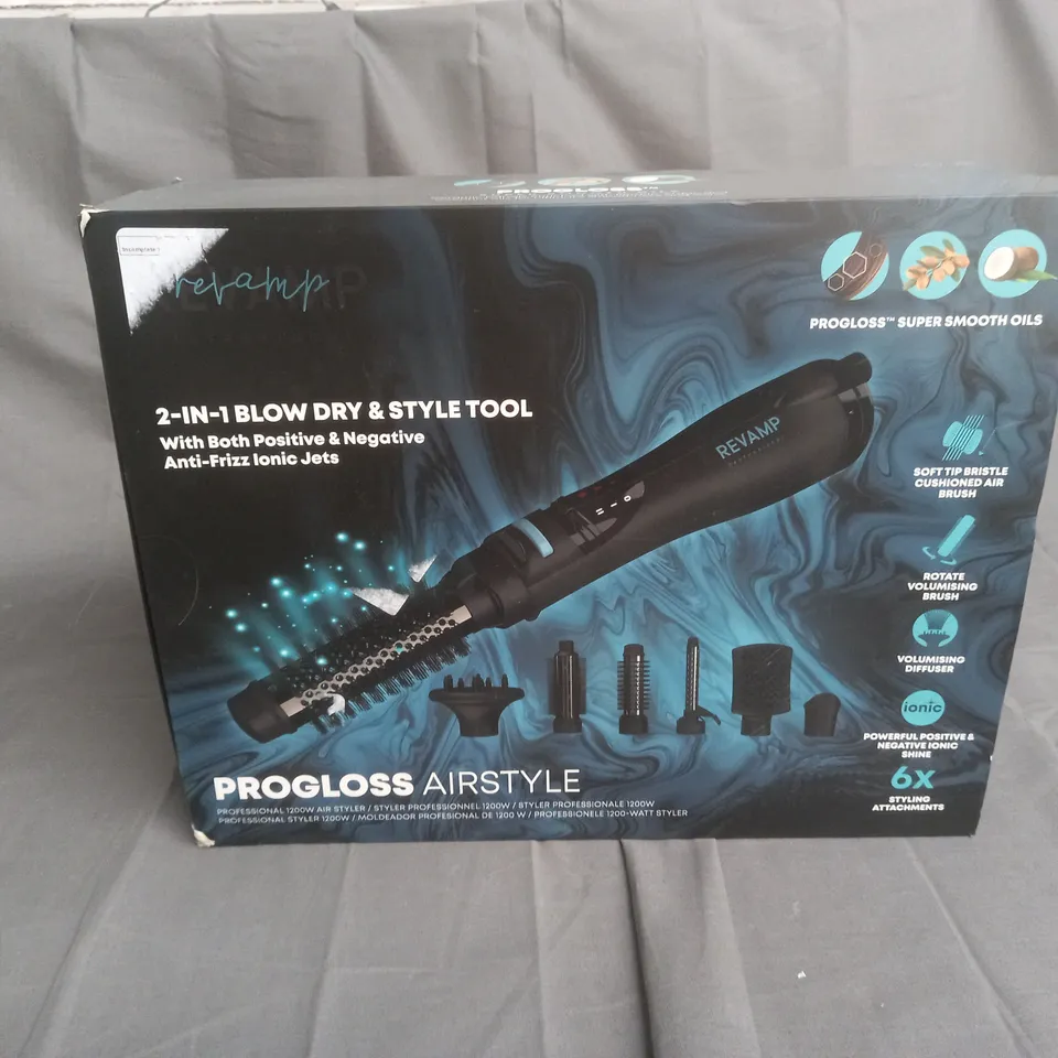BOXED REVAMP 2 IN 1 BLOW DRY & STYLE TOOL - PROGLOSS AIRSTYLE 