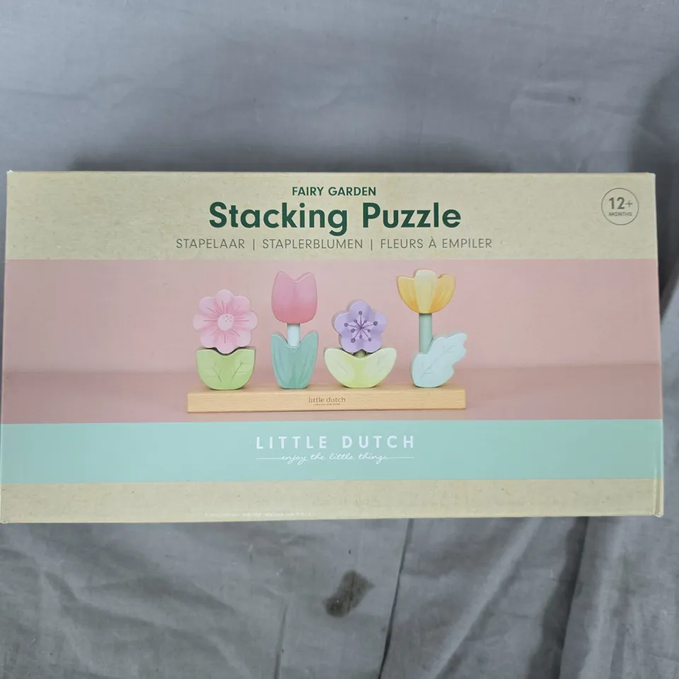 LITTLE DUTCH FAIRY GARDEN STACKING PUZZLE – WOODEN, BOXED (12+ MONTHS)