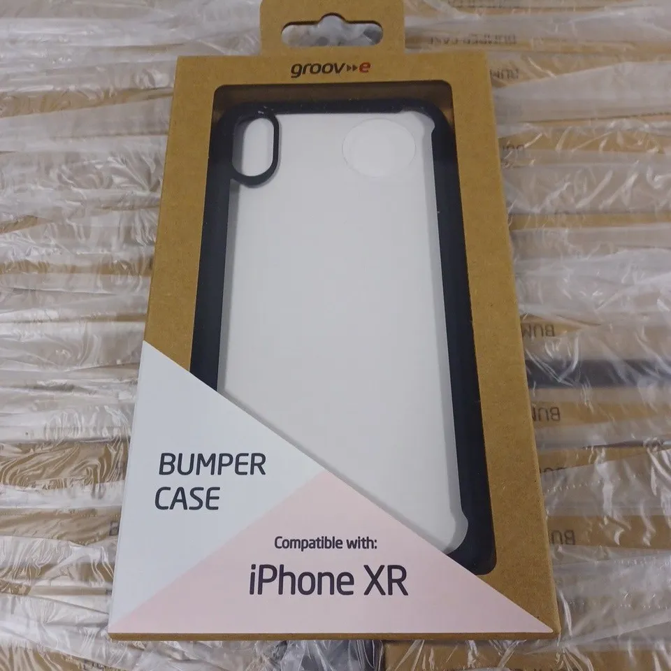 LOT OF APPROXIMATELY 100 GROOVE BUMPER TPU EDGE CASES FOR IPHONE XR - BLACK