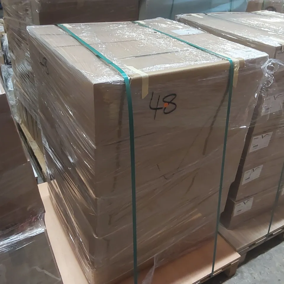 PALLET CONTAINING A LARGE QUANTITY OF ASSORTED BATHROOM FURNITURE PARTS INCLUDING: VELDEAU VANITY CARCASSES ECT