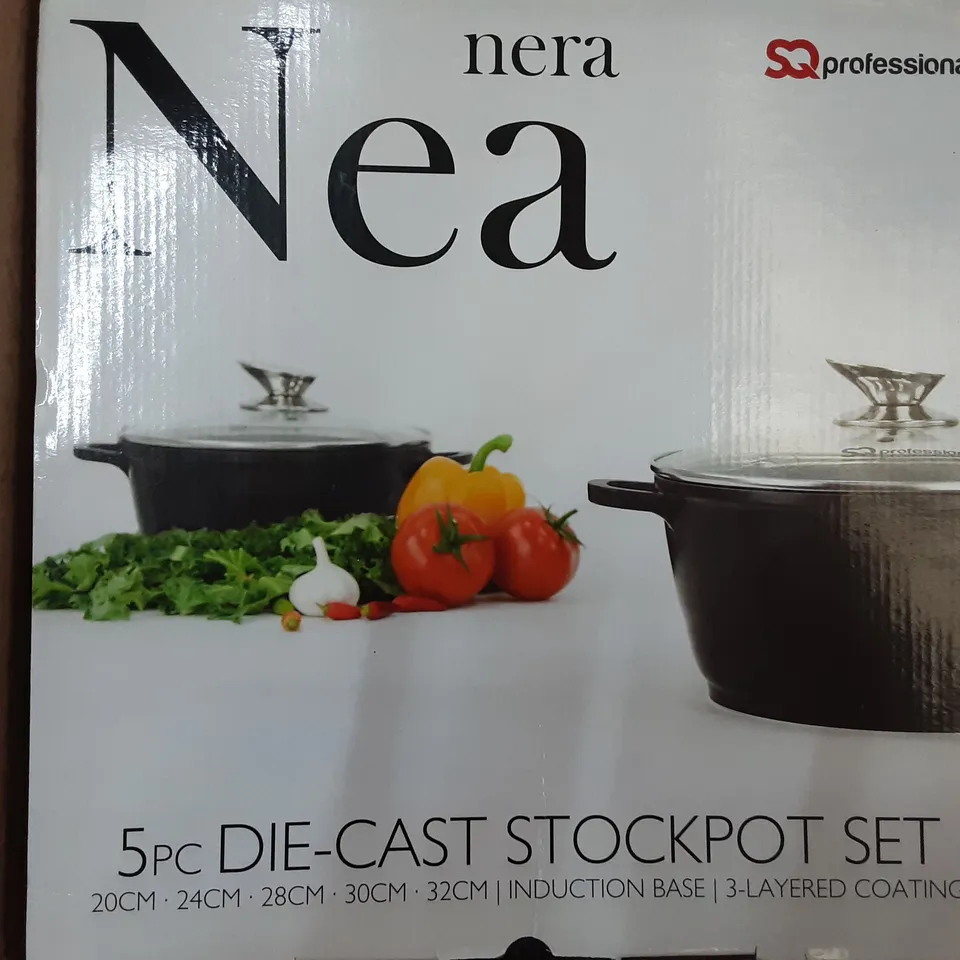 BOXED NERA NEA 5 PCS DIE- CAST STOCKPOT SET