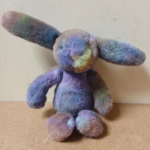 JELLYCAT ZODIHOP LUXE BUNNY BAG CHARM – RAINBOW PLUSH
