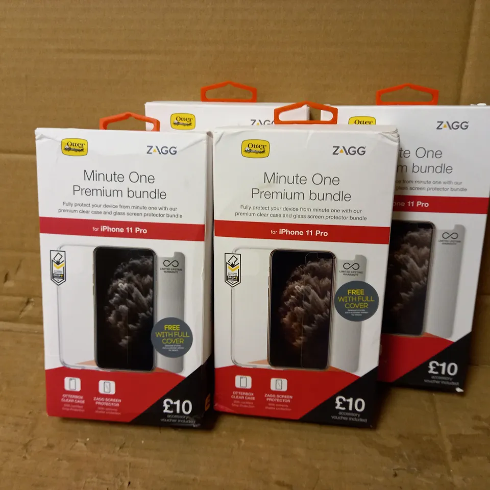 LOT OF 4 MINUTE ONE PREMIUM BUNDLES FOR IPHONE 11 PRO