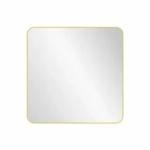 BOXED METAL SQUARE WALL MIRROR LARGE, GOLD, 80 x 80cm