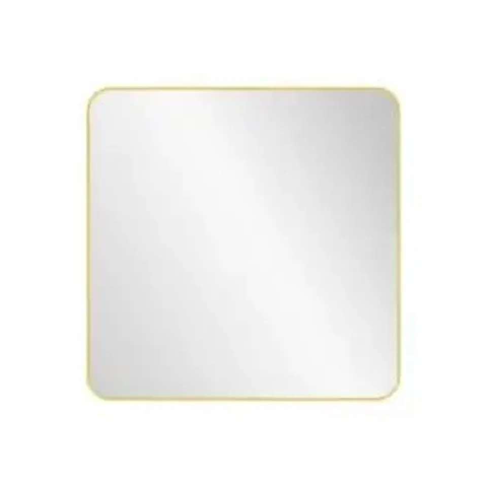 BOXED METAL SQUARE WALL MIRROR LARGE, GOLD, 80 x 80cm