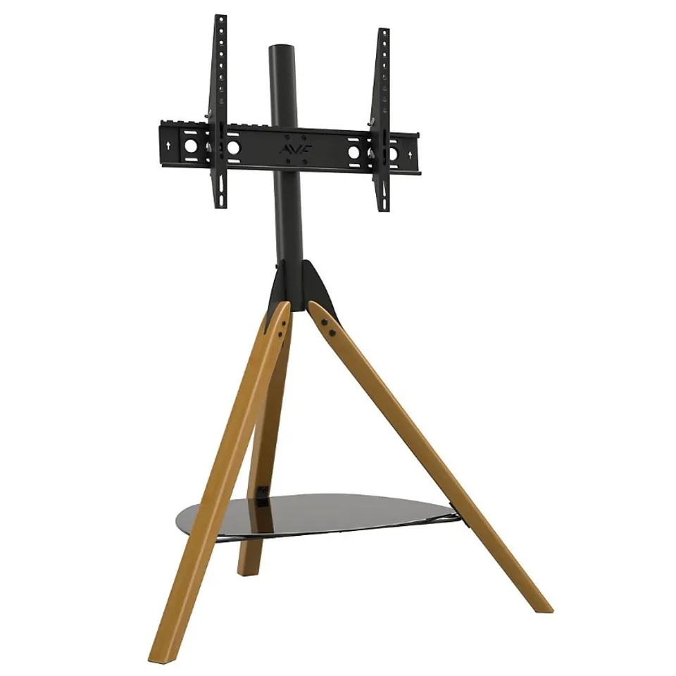 BOXED AVF HOXTON FSL1000HOXLWB 1000mm TV STAND WITH BRACKET FOR UP TO 70” TVS - LIGHT WOOD & BLACK (1 BOX)