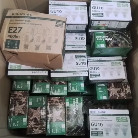LARGE BOX CONTAINING ASSORTED LIGHT BULBS ECT.