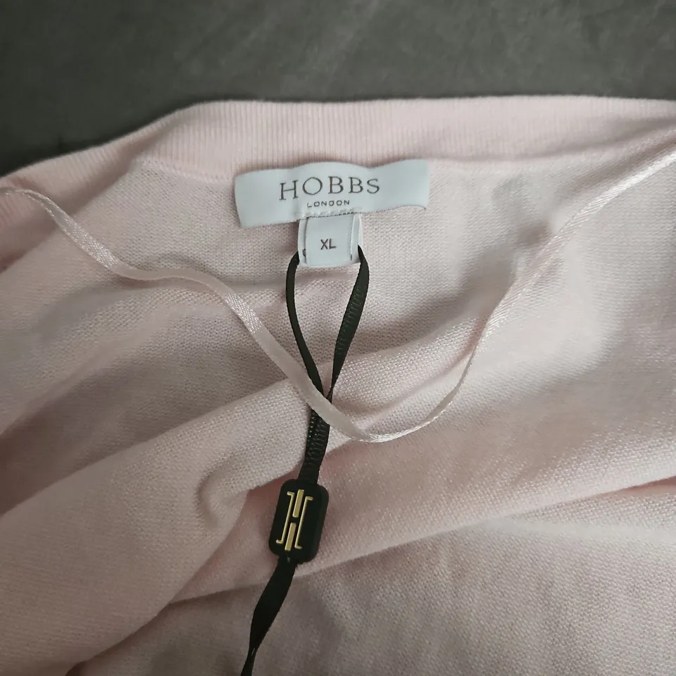 HOBBS LONDON PINK KNIT CARDIGAN – UK SIZE XL