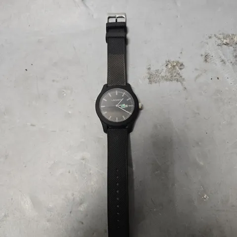 LACOSTE BLACK RUBBER WATCH