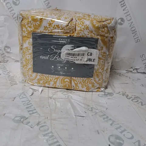 COZEE SUPER SOFT AND BABY FLEECE DOUBLE SET, YELLOW PATTEN