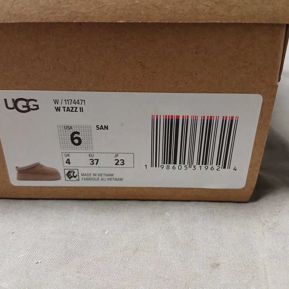 UGG WOMEN'S TAZZ II BOOTS – UK 4 (US 6) SAND SUEDE WITH SHEARLING