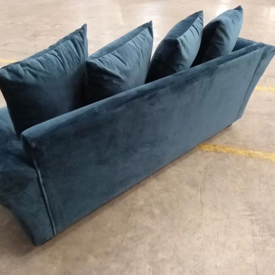 LEILA FABRIC 3 SEATER SOFA - NAVY RRP £649