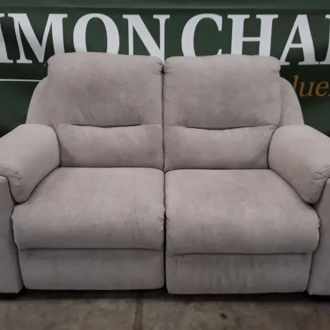 QUALITY ITALIAN DESIGNER AVOLA NEW ELECTRIC RECLINER LOVESEAT - GREY FABRIC
