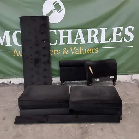 DESIGNER UNASSEMBLED UPHOLSTERED SOFA PARTS - BLACK