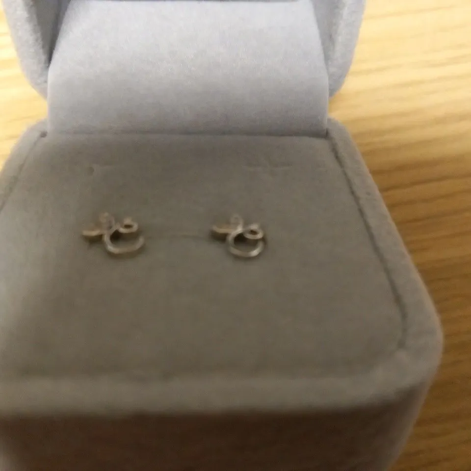BOXED SAY IT WITH DIAMONDS WINGED INITIAL EARRINGS 'C'