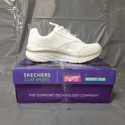 SKECHERS D'LUX WALKER TRAINERS WHITE SIZE 8