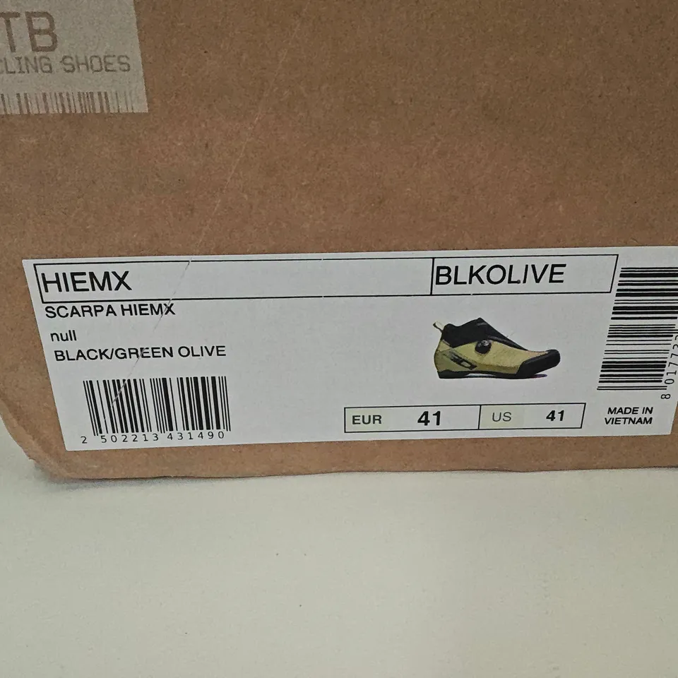 SIDI HIEMX MTB CYCLING SHOES – BLACK/OLIVE, EU 41 (UK 7.5)
