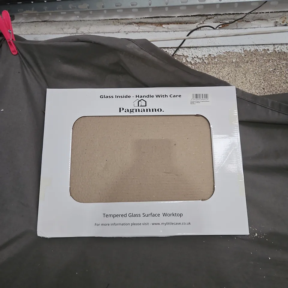 PAGNANNO TEMPERED GLASS CHOPPING BOARD – DESIGN 12 (BLACK), 40X30CM