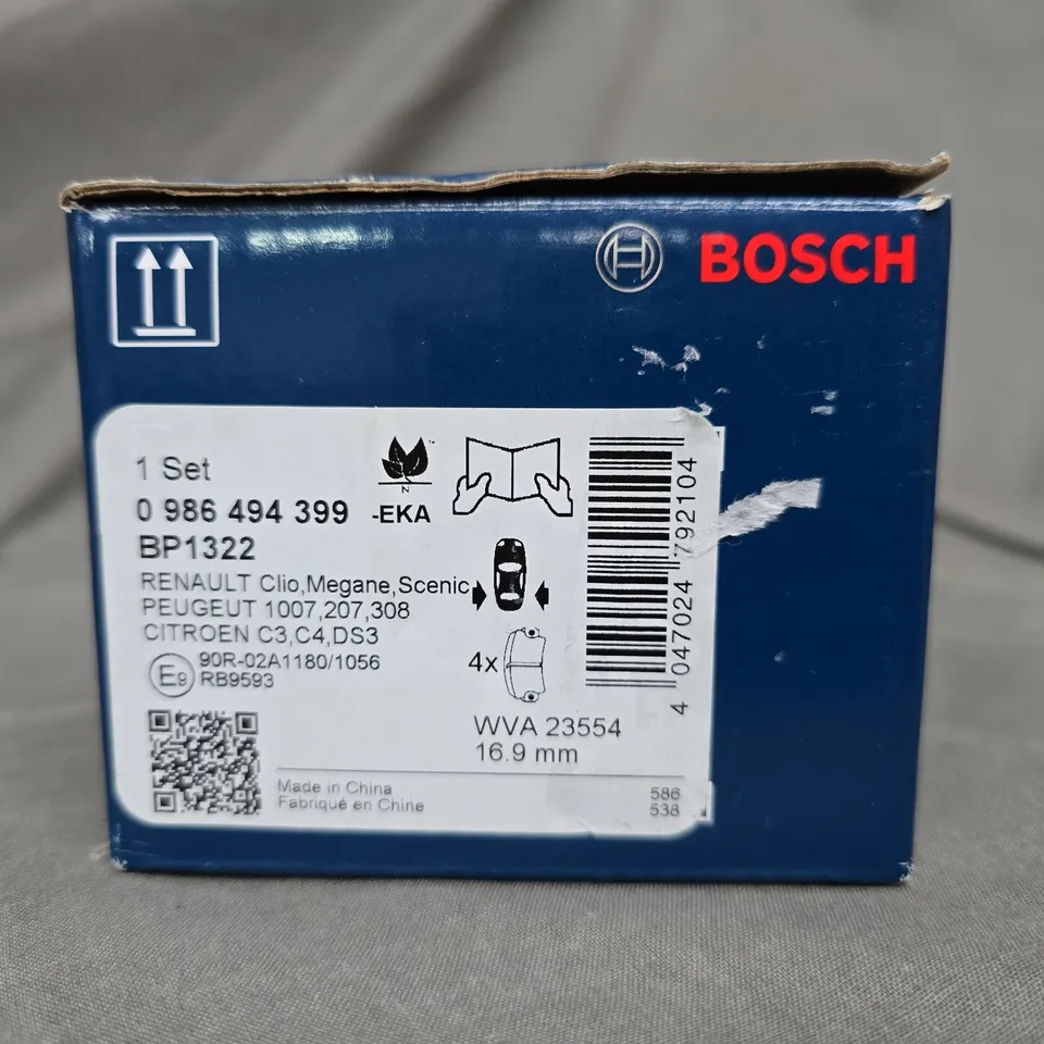BOSCH SET OF 4 BRAKE PADS FOR VARIOUS CARS/MODELS