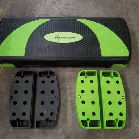 BOXED ACTIVE FOREVER STEPPERS FOR EXERCISE 3 LEVELS - BLACK/GREEN