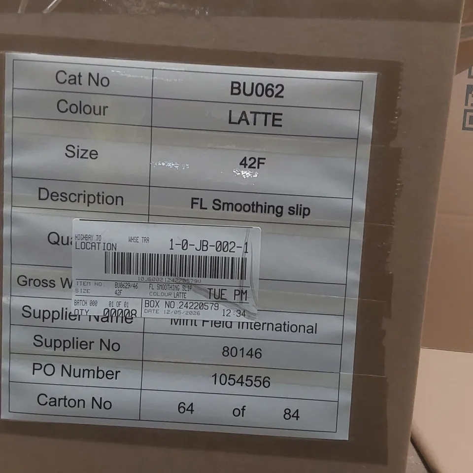 BOX CONTAINING APPROXIMATELY 8x BRAND NEW FIGLEAVES SMOOTHING SLIP - SIZE 42F