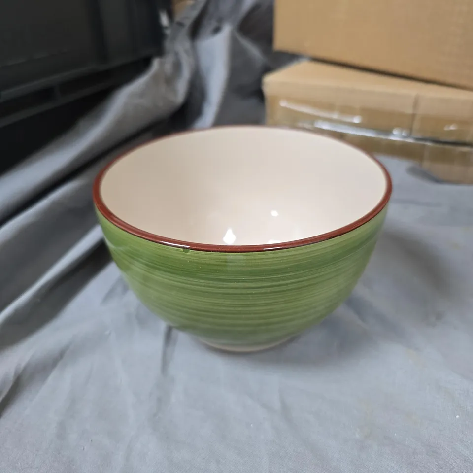 16PC GREEN STONEWASHED DINNER SET (4 OF EACH)