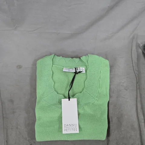 DANNII MINOGUE PETITES GREEN KNIT V-NECK CARDIGAN UK SMALL