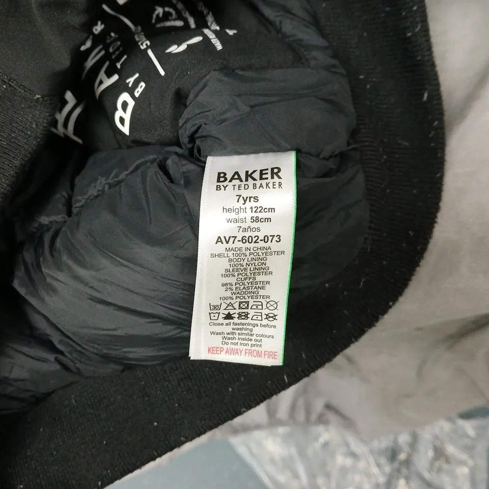 BAKER BY TED BAKER KIDS' PUFFER JACKET – BLACK, UK 7-8 (AGE 7, 122 CM)