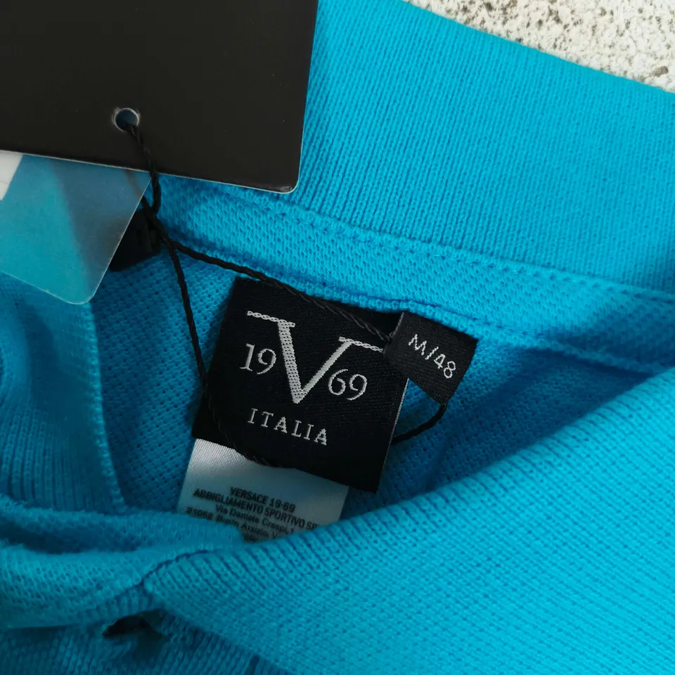VERSACE 19.69 ITALIA TURQUOISE POLO SHIRT – MEDIUM