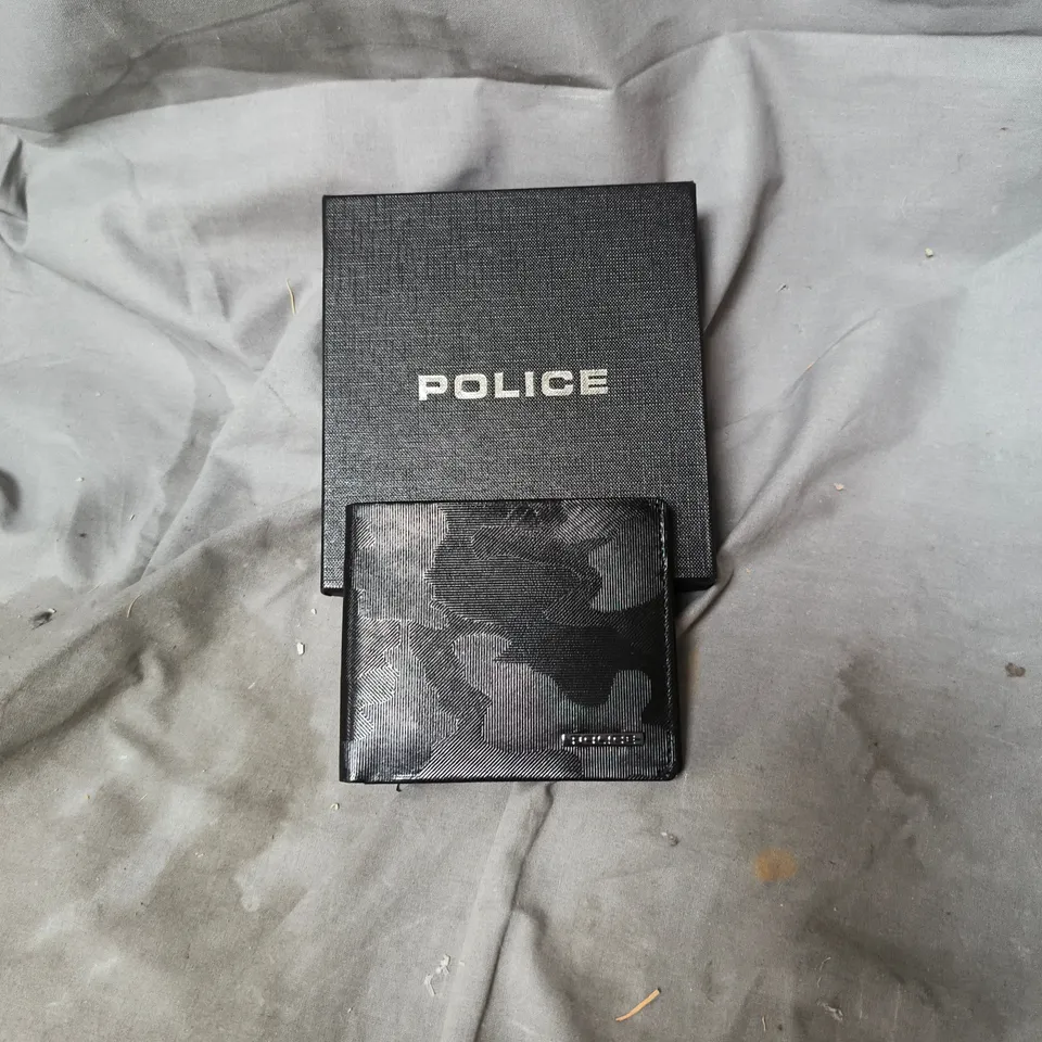 POLICE BLACK CAMOUFLAGE WALLET IN BOX
