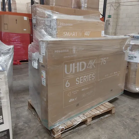 PALLET OF APPROXIMATELY 11 UNPROCESSED RAW RETURN MONITORS AND TELEVISIONS TO INCLUDE;