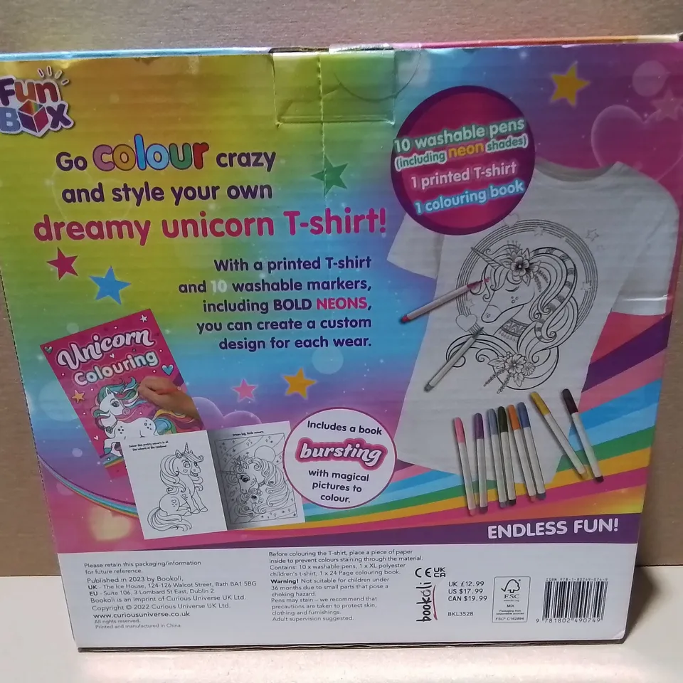 LOT OF 6 BRAND NEW COLOUR YOUR OWN UNICORN T-SHIRT CRAFT SETS