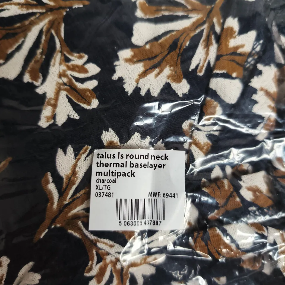 SEASALT CORNWALL TALUS LS ROUND-NECK THERMAL BASELAYER MULTIPACK – CHARCOAL, XL/TG