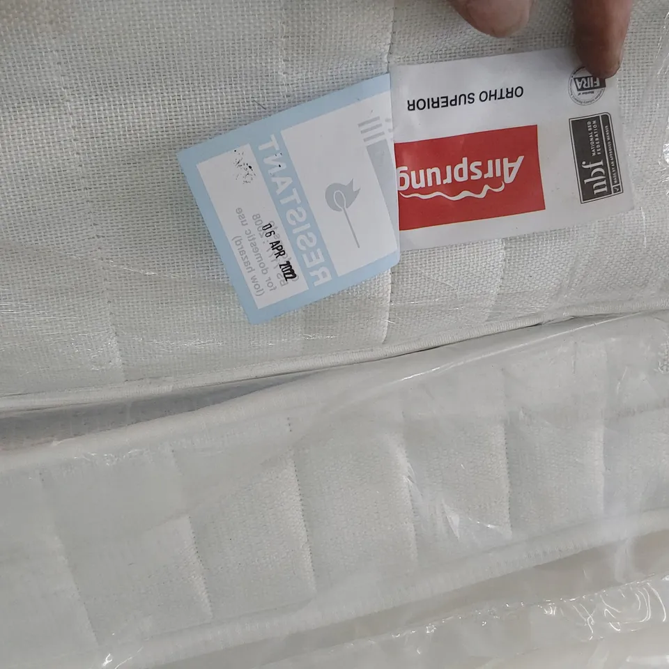 BAGGED AIRSPRUNG ORTHO SUPREME 3' SINGLE MATTRESS 