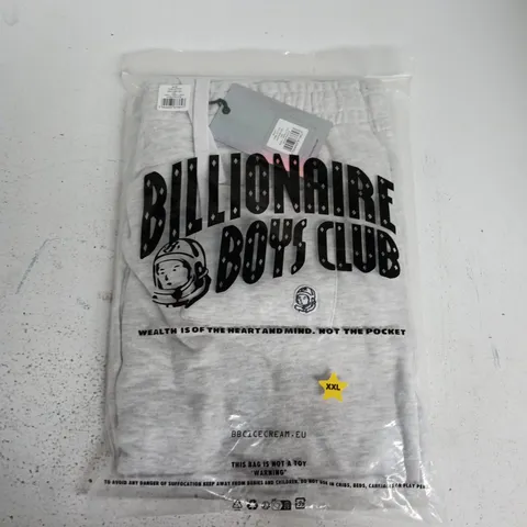 BAGGED BILLIONAIRE BOYS CLUB SMALL ARCH LOGO SWEATPANTS IN HEATHER ASH - XXL